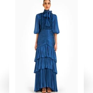 Costarellos georgette gown